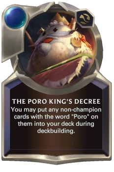 The Poro King's Decree
